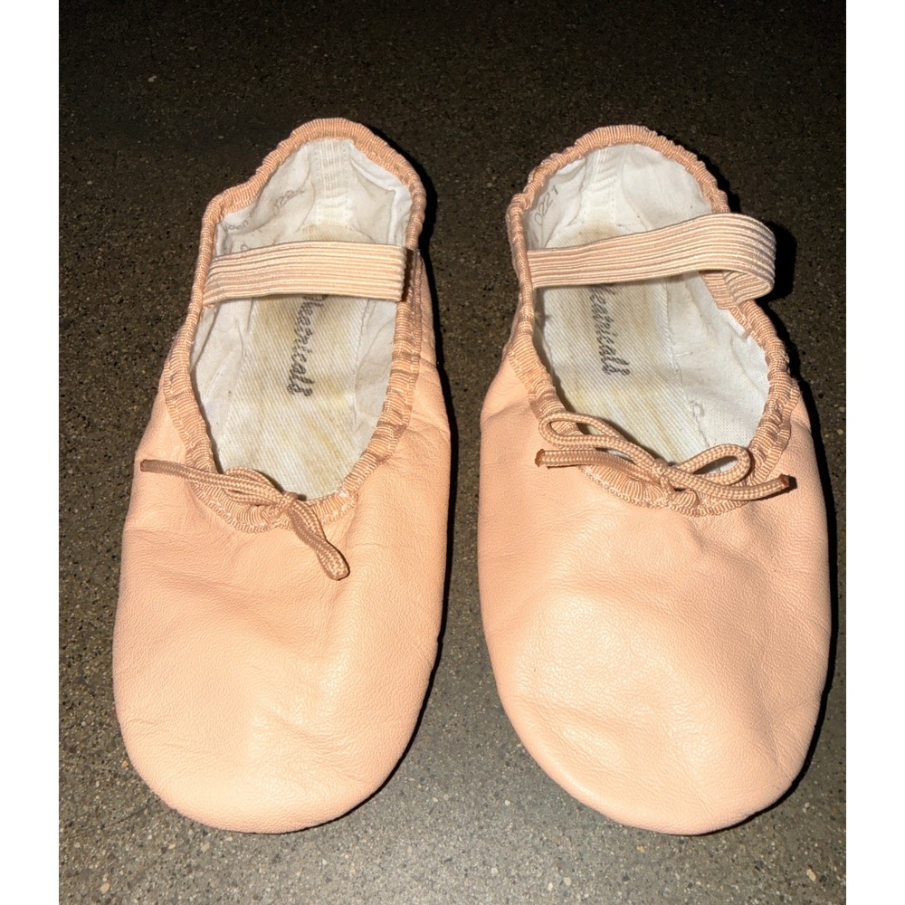 Theatricals Pink Leather Ballet Slippers Kids Size 13 M Dance Shoes T1000